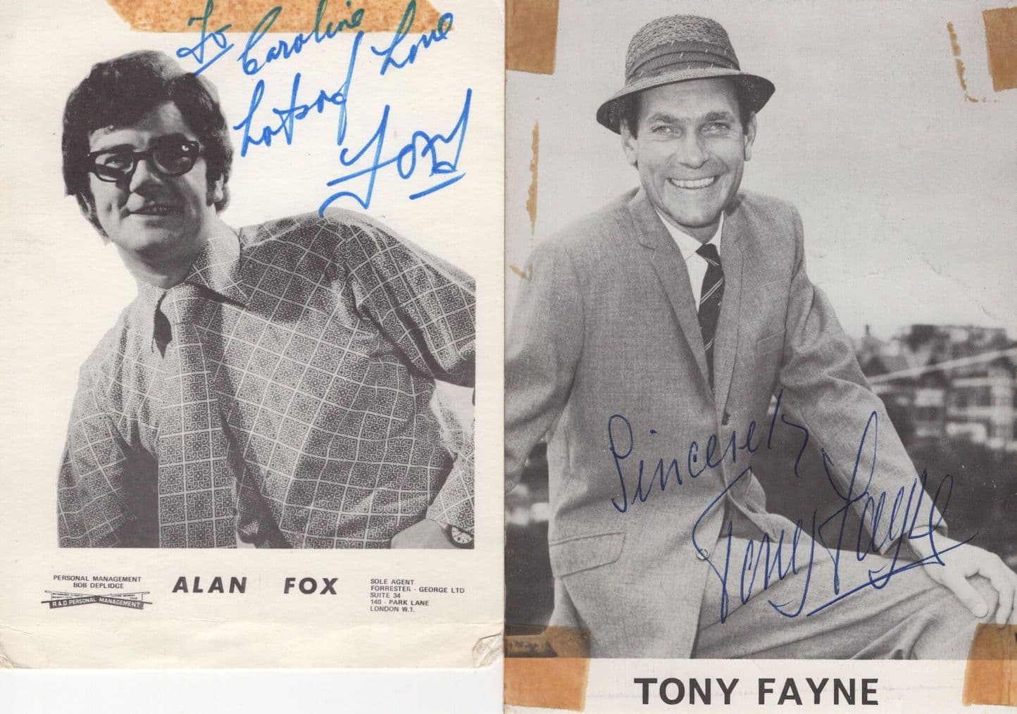 Tony Fayne Alan Fox The Arthur Haynes Show Philips LP 2x Signed Photo s