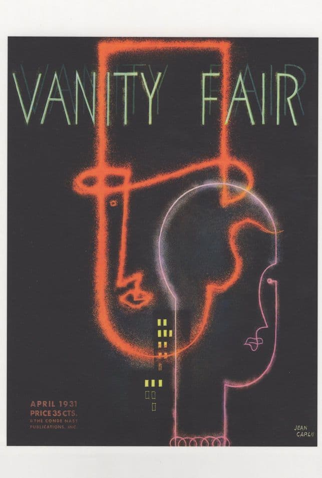 Top Hat In Flourescent 1930s American Lights Magazine Postcard