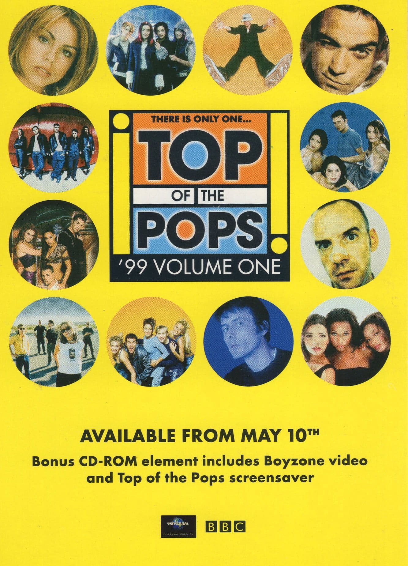 Top Of The Pops Robbie Williams Boyzone Fatboy Slim CD Postcard