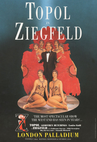 Topol In Ziegfeld Fiddler In The Roof 26x Hand Signed Autograph