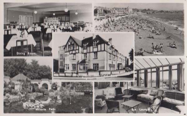 Torbay Court Hotel Devon Vintage Paignton Dining Room Sun Lounge Photo Postcard