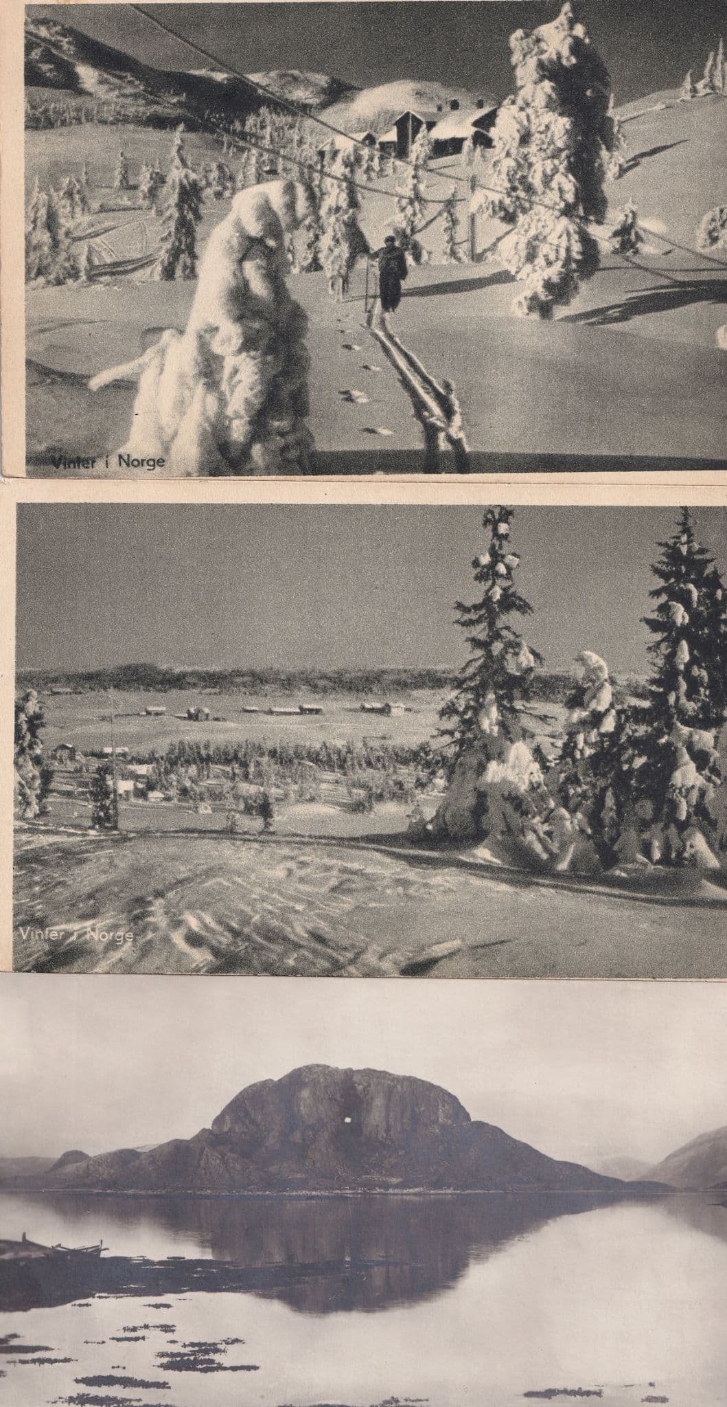 Torghatten Norway Winter 3x Postcard s