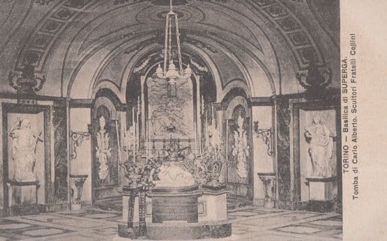 Torino Basilica Di Superga Carlo Alberto Tomb Antique Italian Postcard