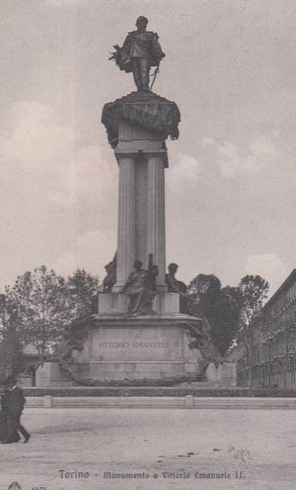 Torino Monumento A Vittorio Emanuele II Antique Italian 3x Postcard