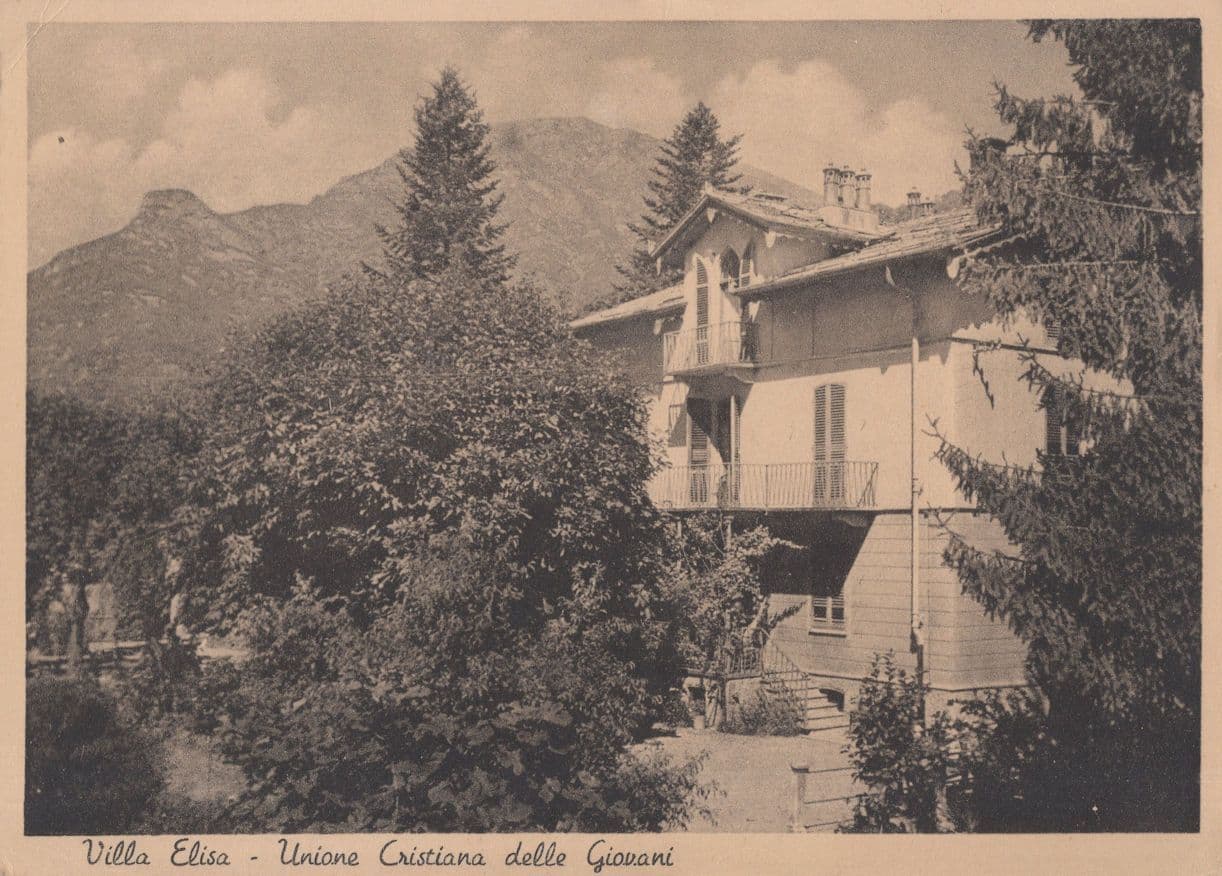 Torino Torre Pellice Villa Elisa Old Rare Italian Postcard