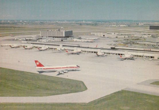 Toronto Airport Air Canada Plane in Runway 1980s Postcard