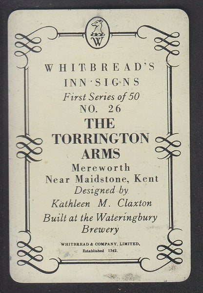 Torrington Arms Maidstone Kent Metal Pub Sign Whitbread Rare Ephemera