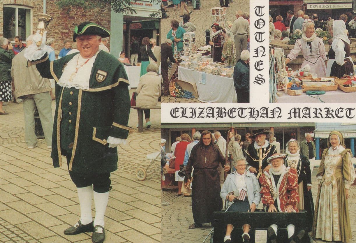 Totnes Elizabethan Market Town Crier Costumes Devon 4x Photo Postcard