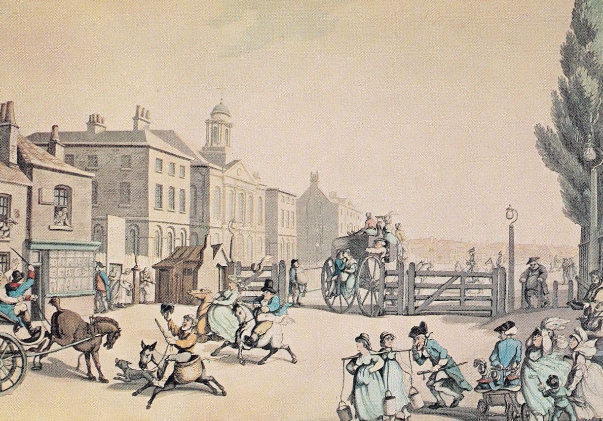 Tottenham Court Road in Victorian London 1813 Postcard