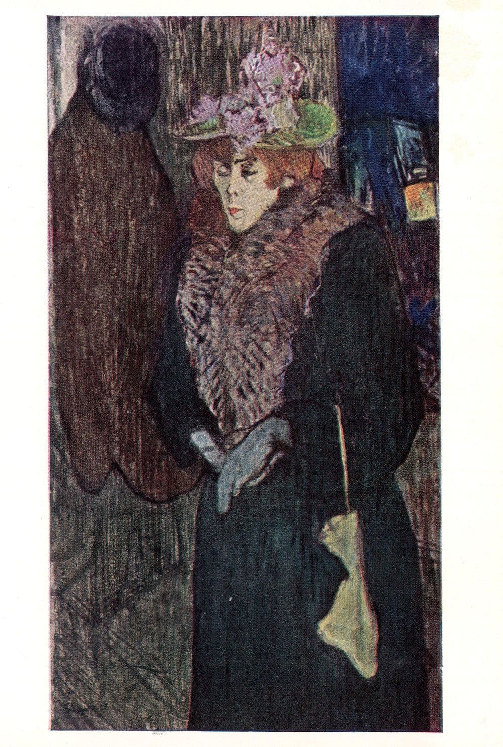 Toulouse Lautrec Jane Avril Leaving The Moulin Rouge Medici Painting Postcard