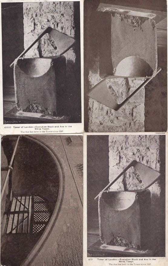 Tower Of London Execution Block Axe 12x London Postcard s