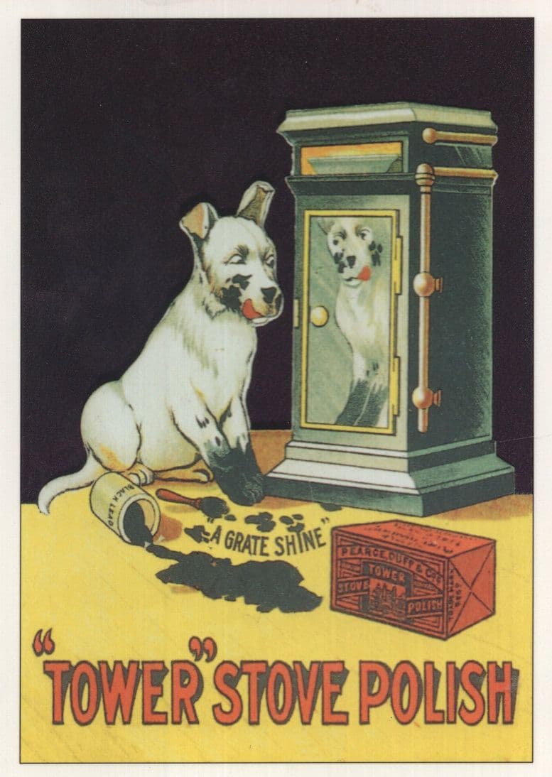 Tower Stove Polish Dogs Vintage Poster Advertising Postcard