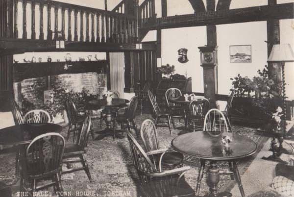 Town House Ightam Fireside Interior Dining Lounge Room Real Photo Postcard