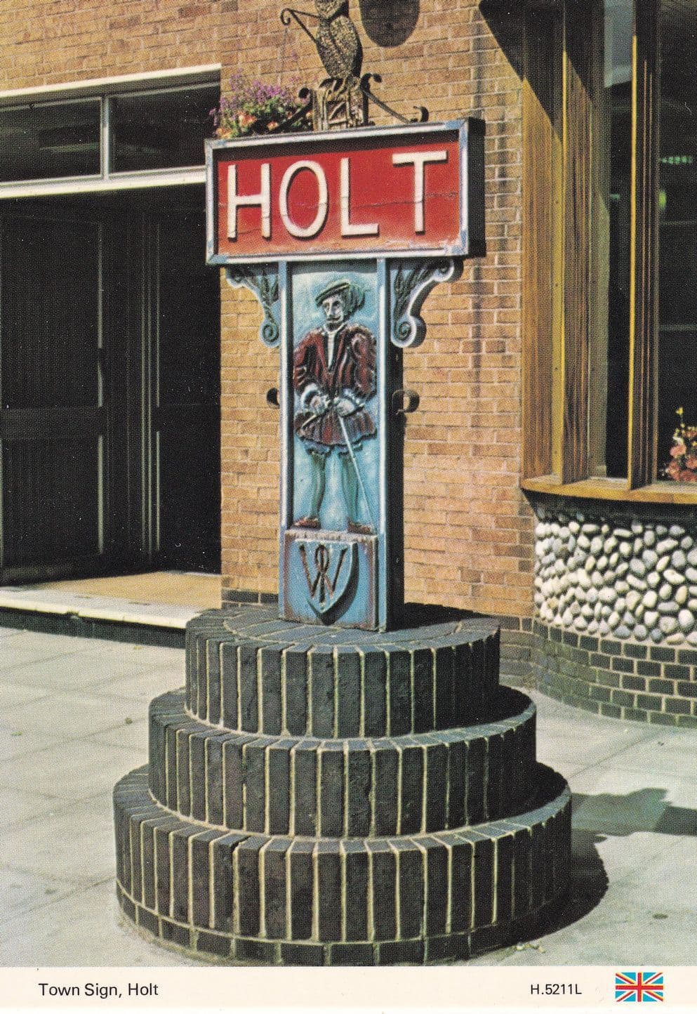 Town Sign Holt Norfolk Postcard