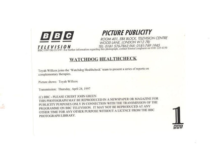 Toyah Wilcox on BBC Watchdog TV Show Healthcheck 1997 Rare Press Photo