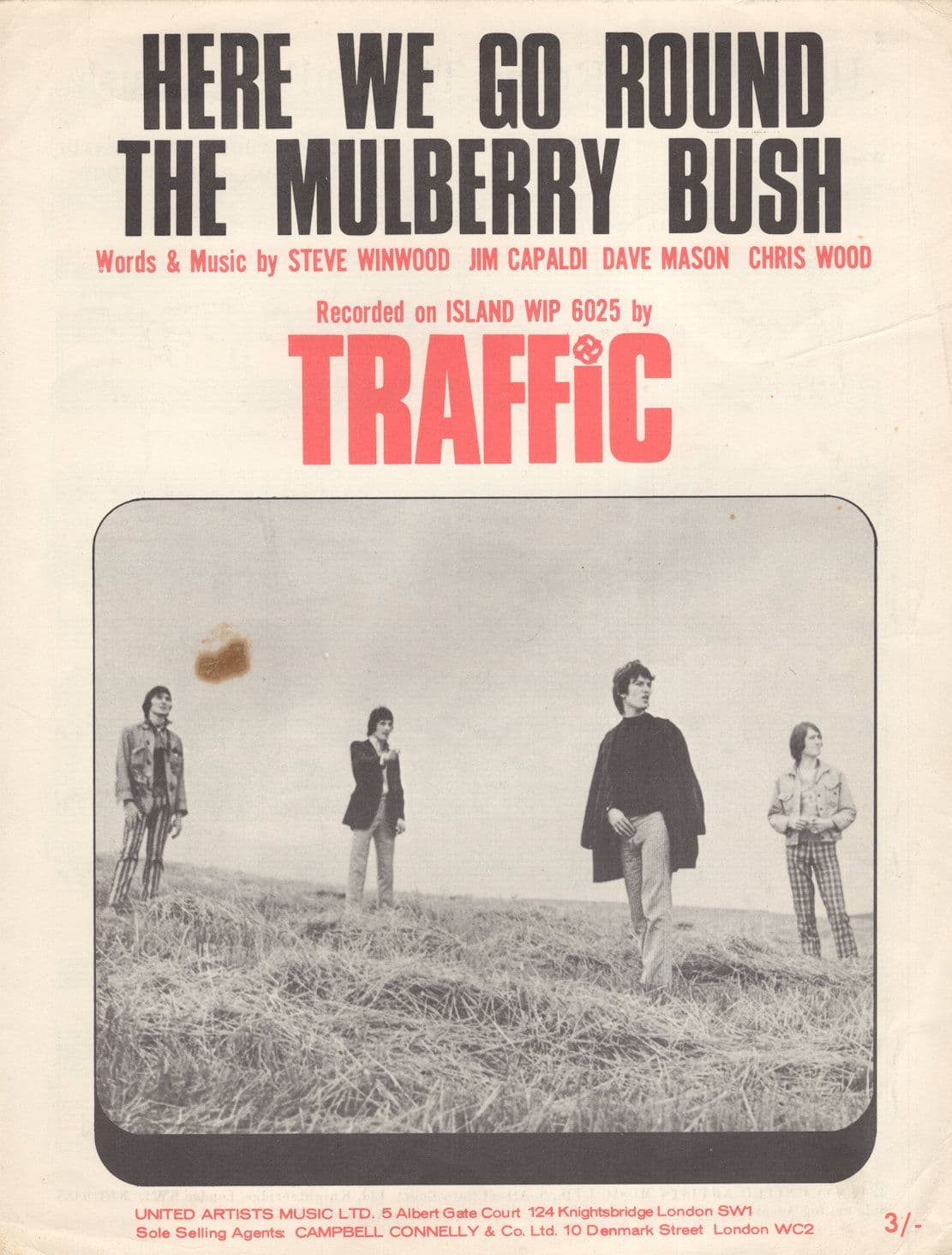 Traffic Here We Go Round The Mulberry Bush Sheet Music