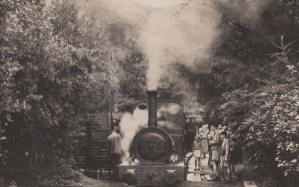Train at Platform at Talyllyn Vintage Welsh Wales Railway Station Postcard