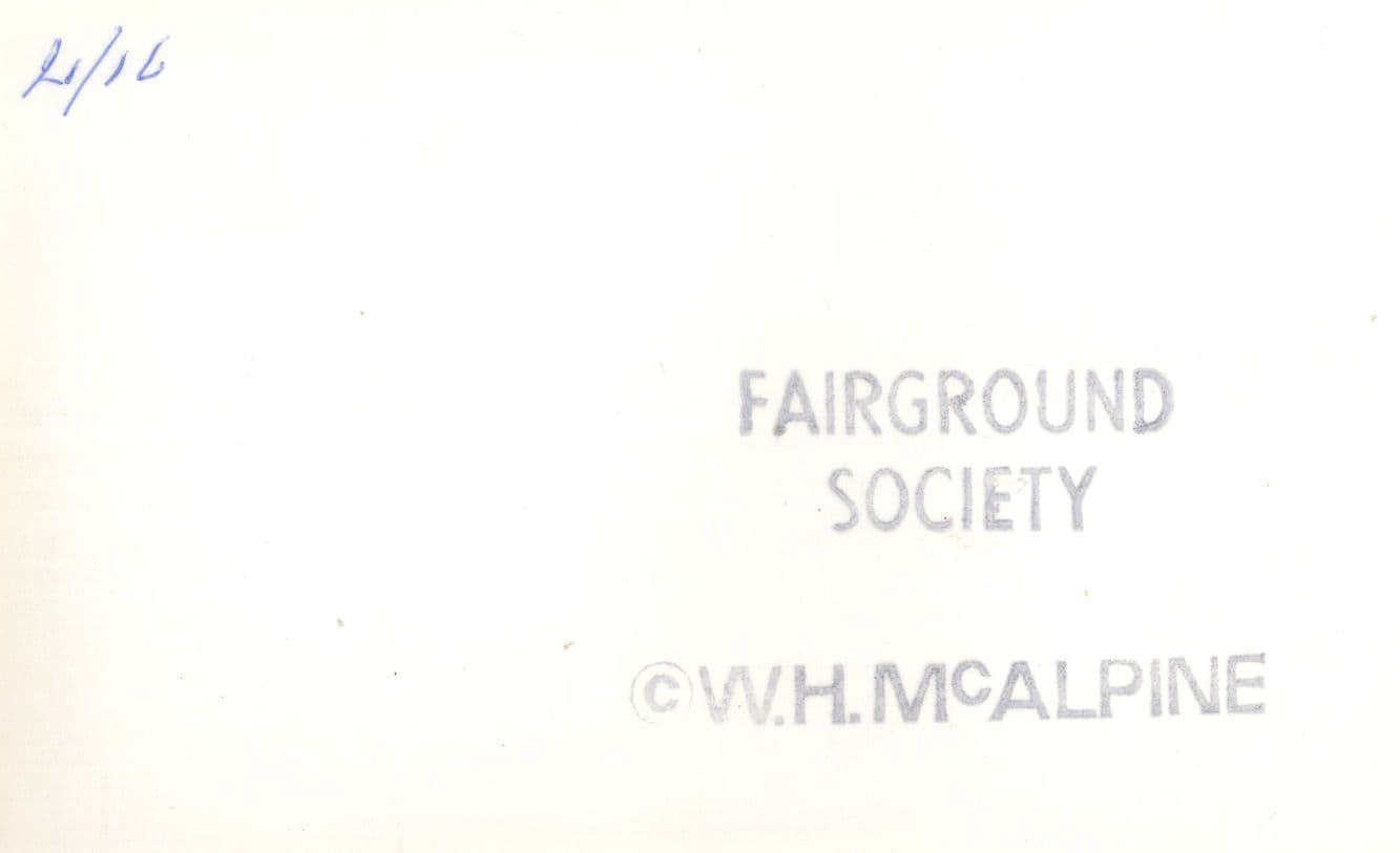 Train Horse Rides Crowds Fair Opening Fairground Society PB Postcard Photo