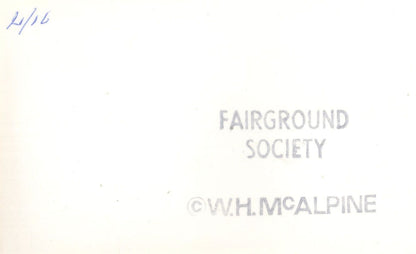 Train Horse Rides Crowds Fair Opening Fairground Society PB Postcard Photo