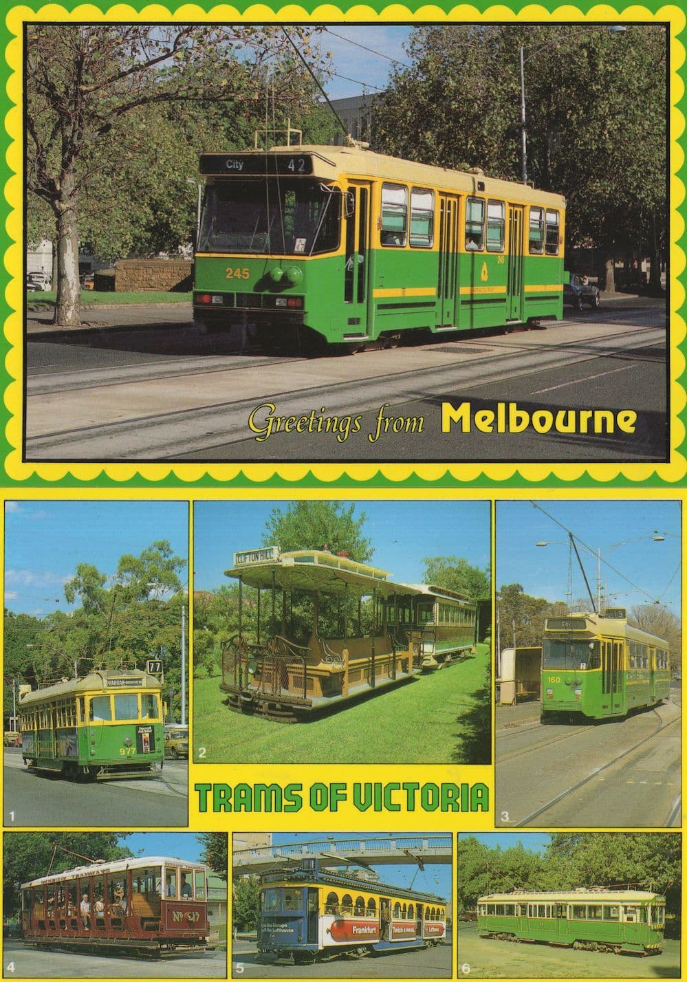 Trams Of Victoria Melbourne 2x Australia Postcard s