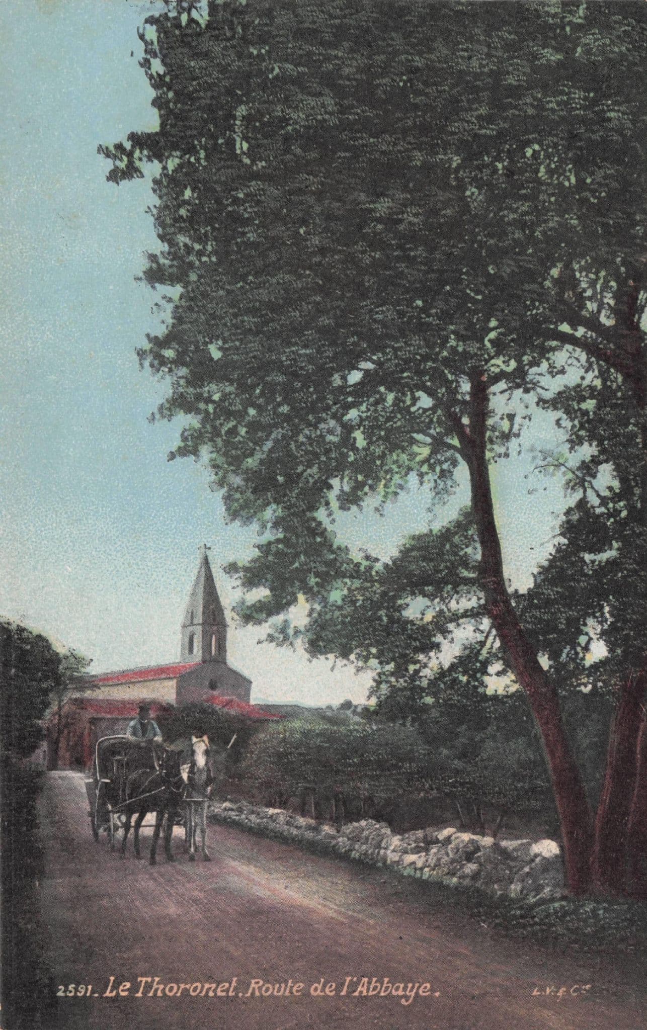 Transport at Le Thoronet Route de L'Abbaye French Old Postcard