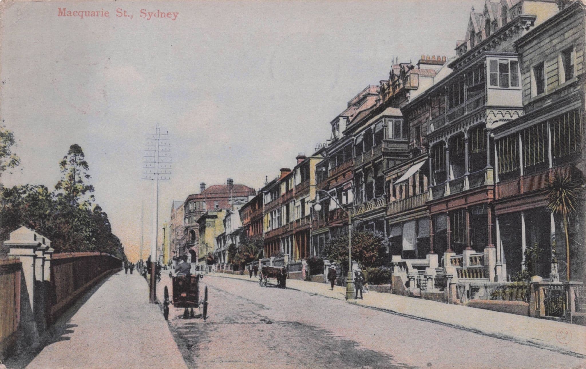 Transport at Macquarie Street Sydney Australia Old Postcard
