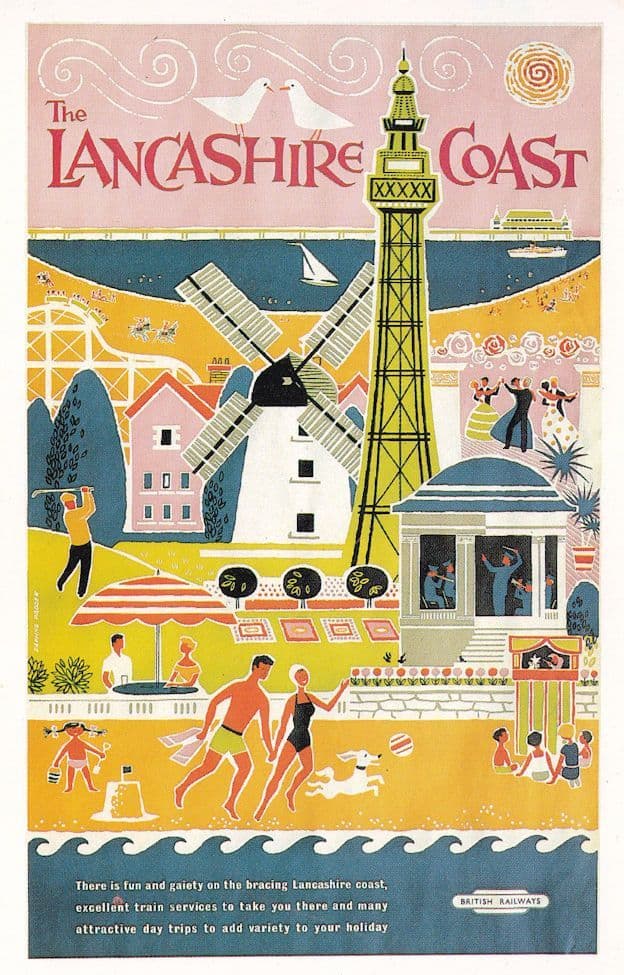Travel To The Lancashire Coast By Train Railway Postcard
