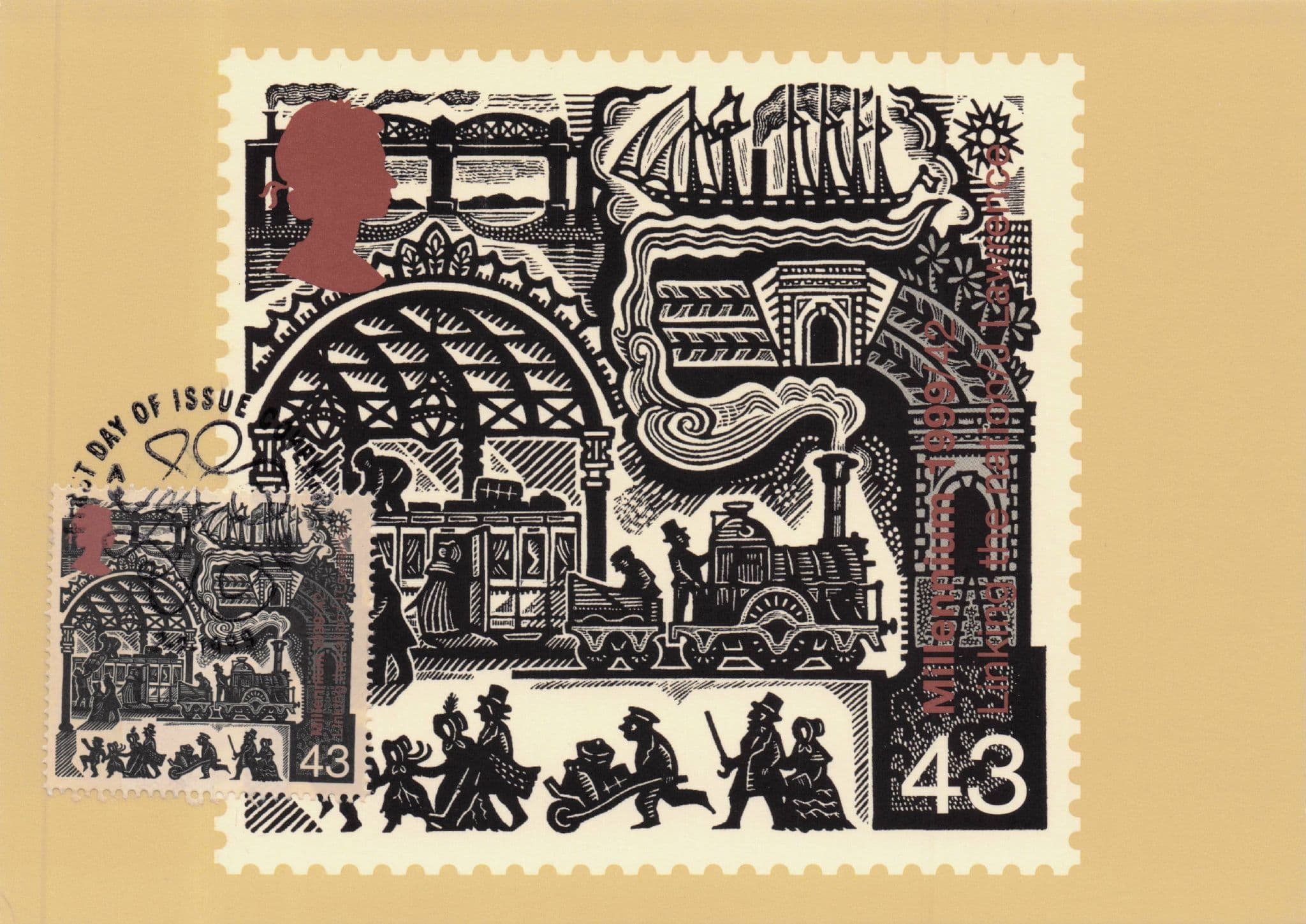 Travellers Tale Linking The Nation Train Railway FDC Postcard