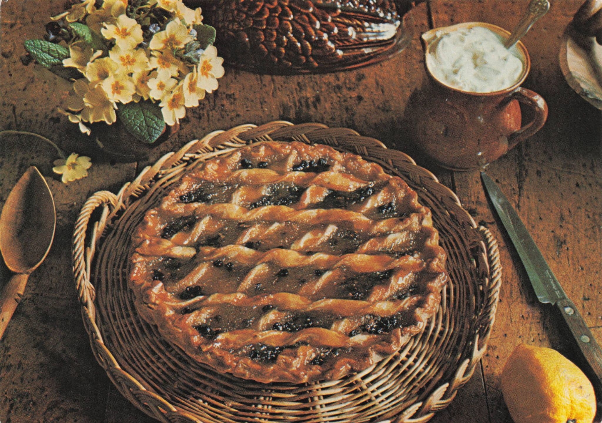 Treacle Tart Old Desert Huntingdon Rare Cookery Postcard