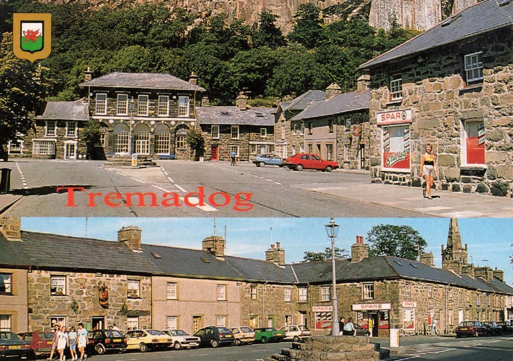 Tremadog Spar Grocers Supermarket Shop 1980s Welsh Postcard