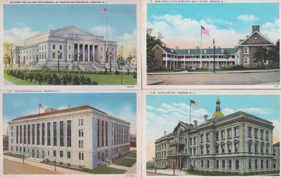 Trenton Barracks Post Office War Memorial State Capiton New Jersey 4x Postcard s