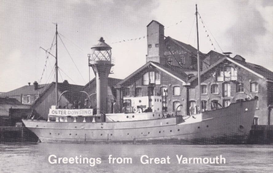 Trinity House Lightship 82 at Great Yarmouth Mystic Dowsing Postcard
