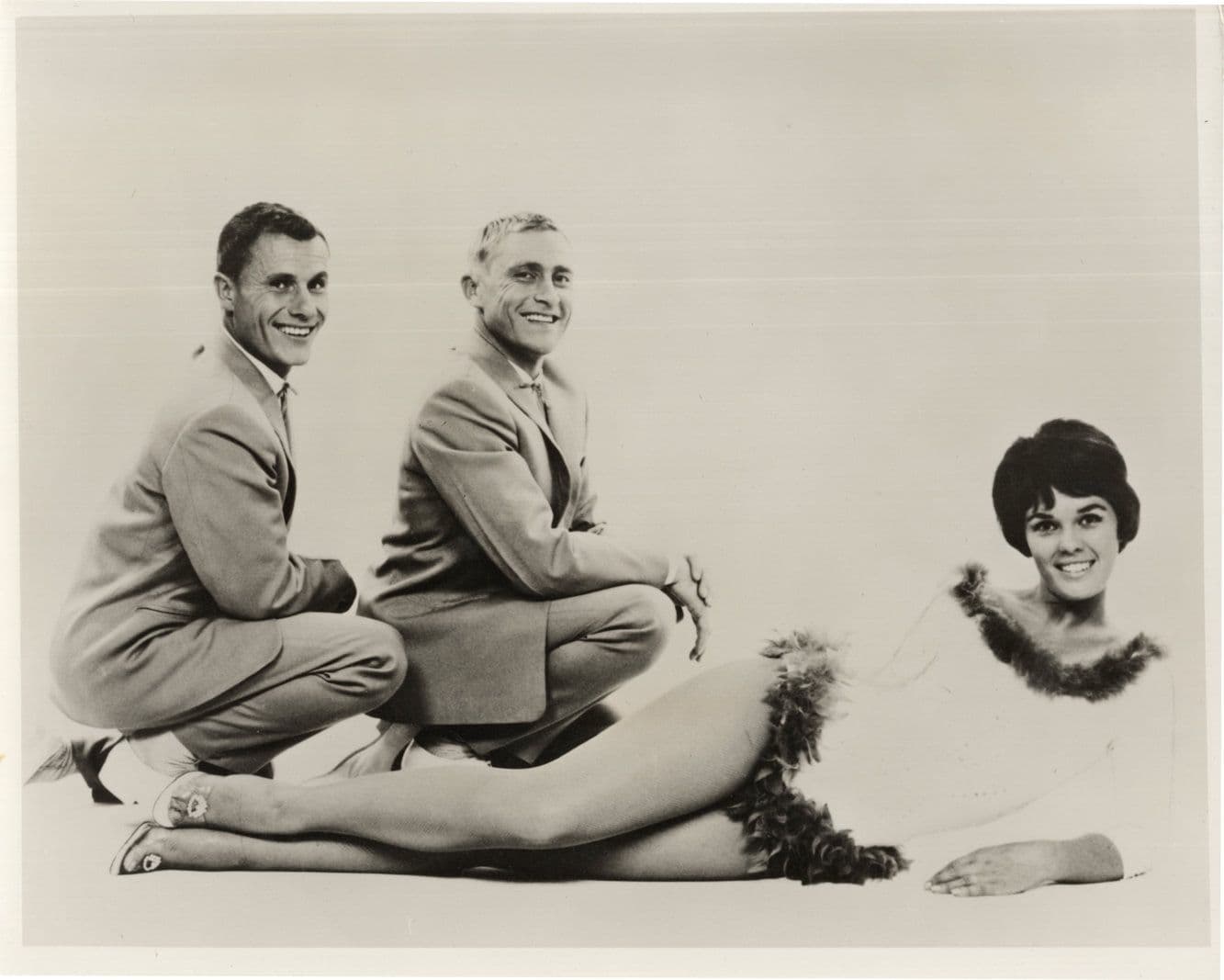 Trio Hoganas Swedish Acrobats at Blackpool 1972 Large Press Photo