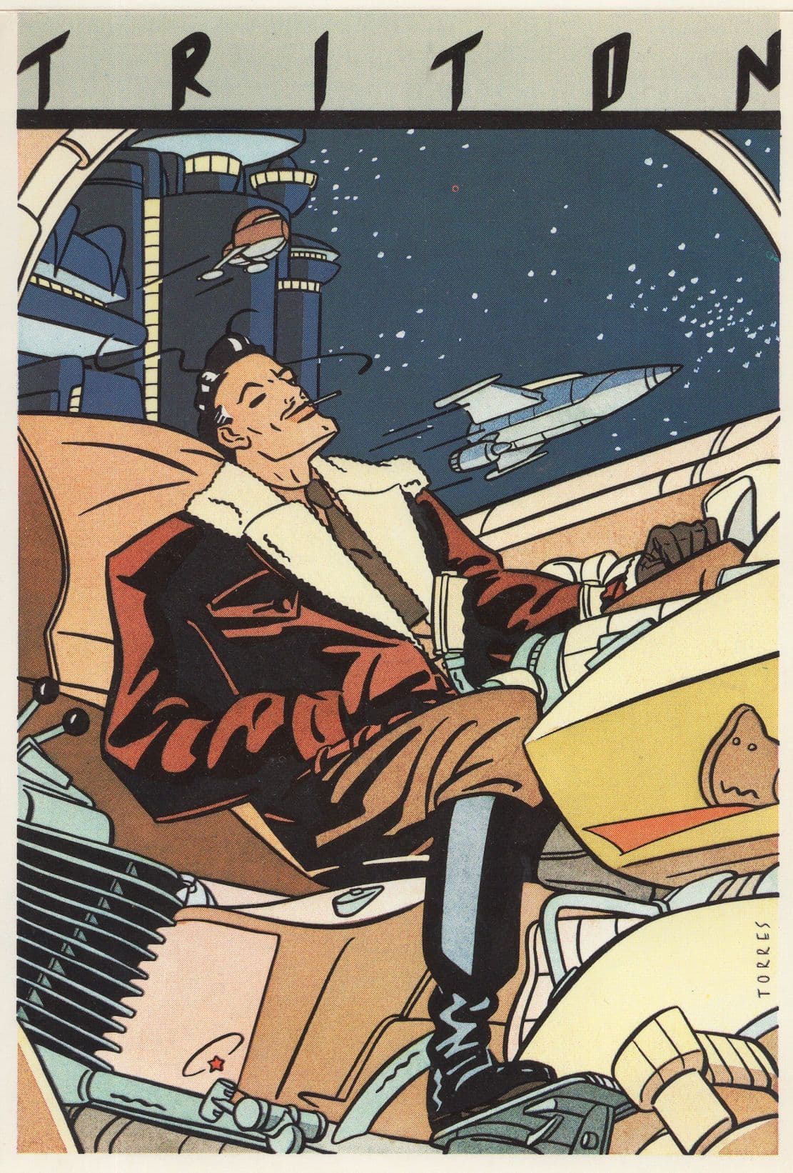 Triton Daniel Torres Spanish Comic Art Rare Postcard
