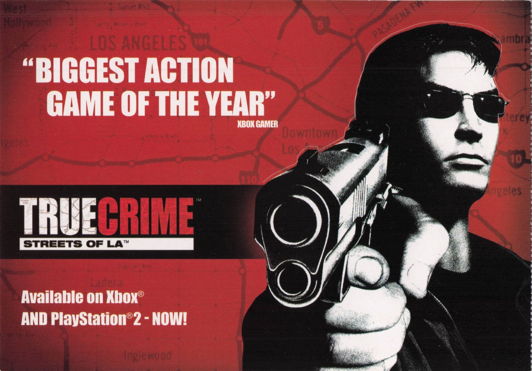 True Crime Streets Of LA Playstation 2 Game Pop Up Advertising Postcard