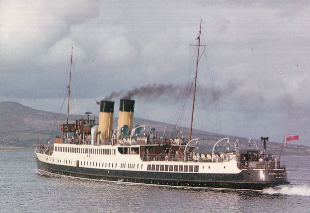 TS Duchess Of Hamilton Steamer Ship 1970s Postcard