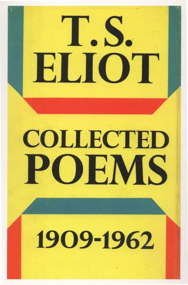 TS Eliot Collected Poems 1909-1962 Book Postcard