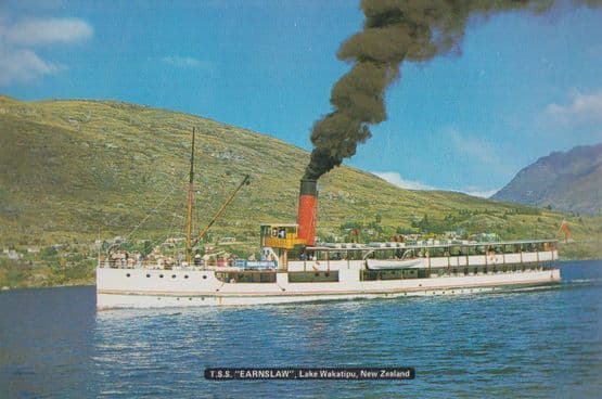 TSS Earnslaw Lake Wakatipu New Zealand Ship Postcard