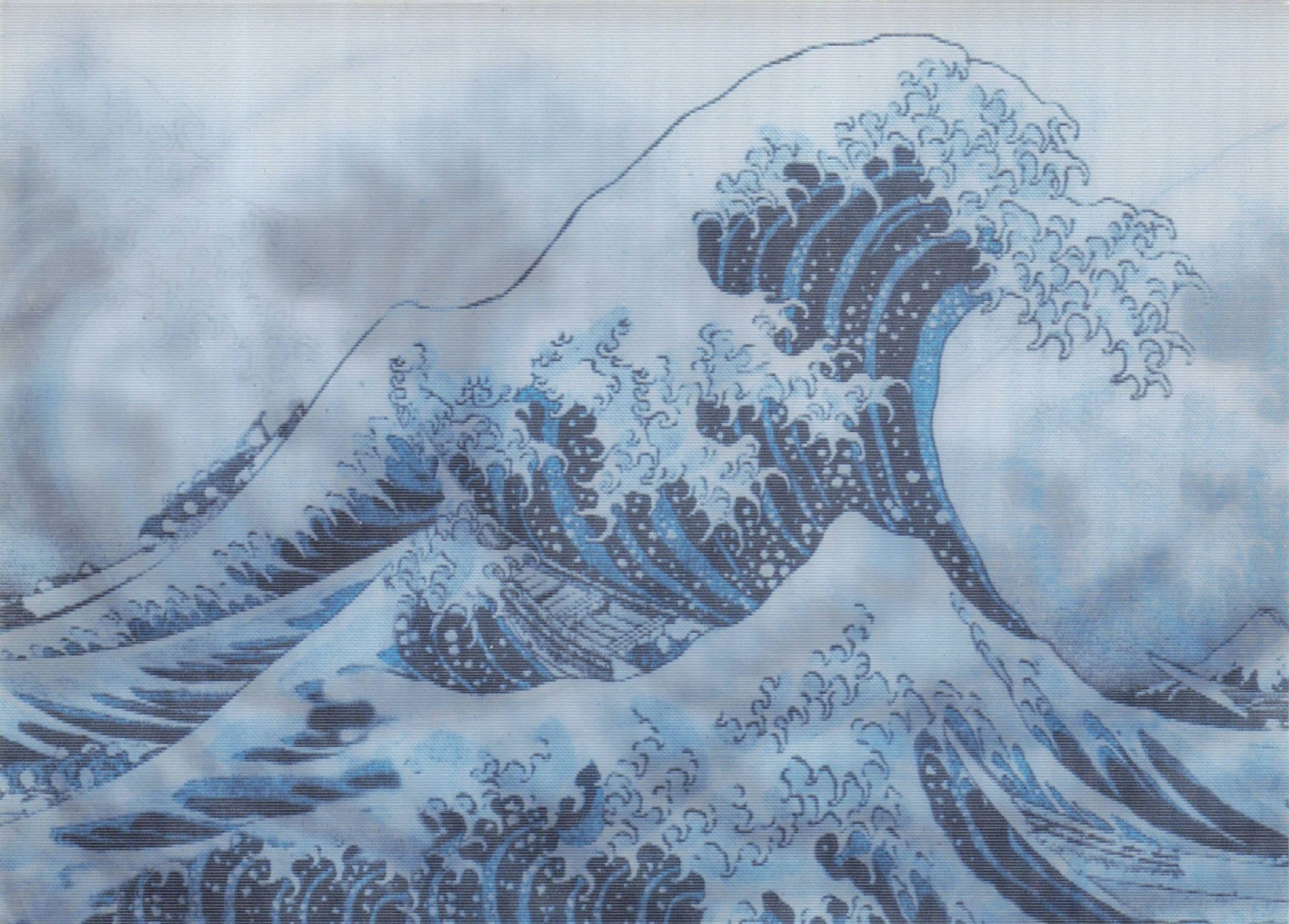 Tsunami Disaster Sea Wave 3D Three Dimensional Postcard