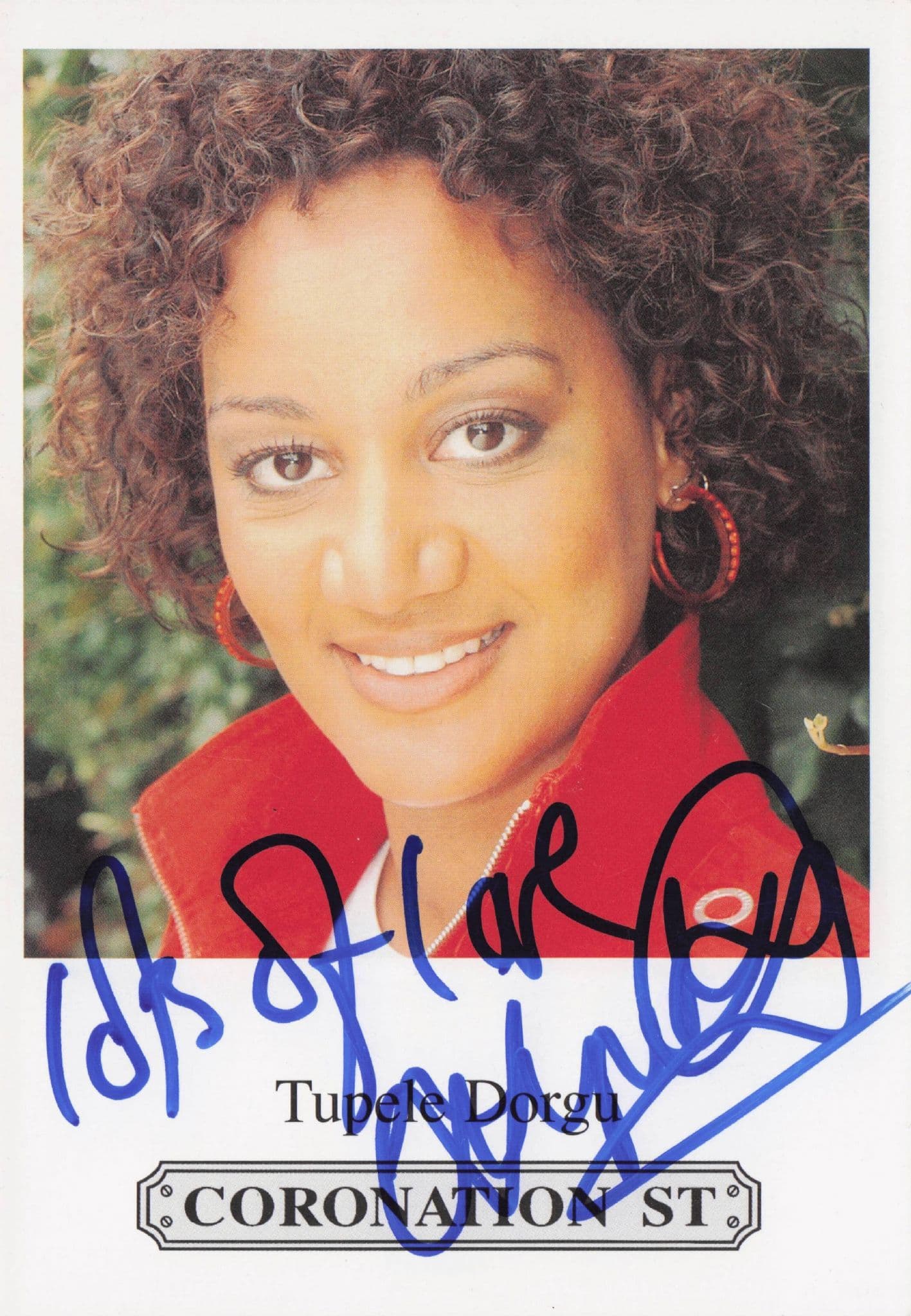 Tupele Dorgu Coronation Street Hand Signed Cast Card Photo