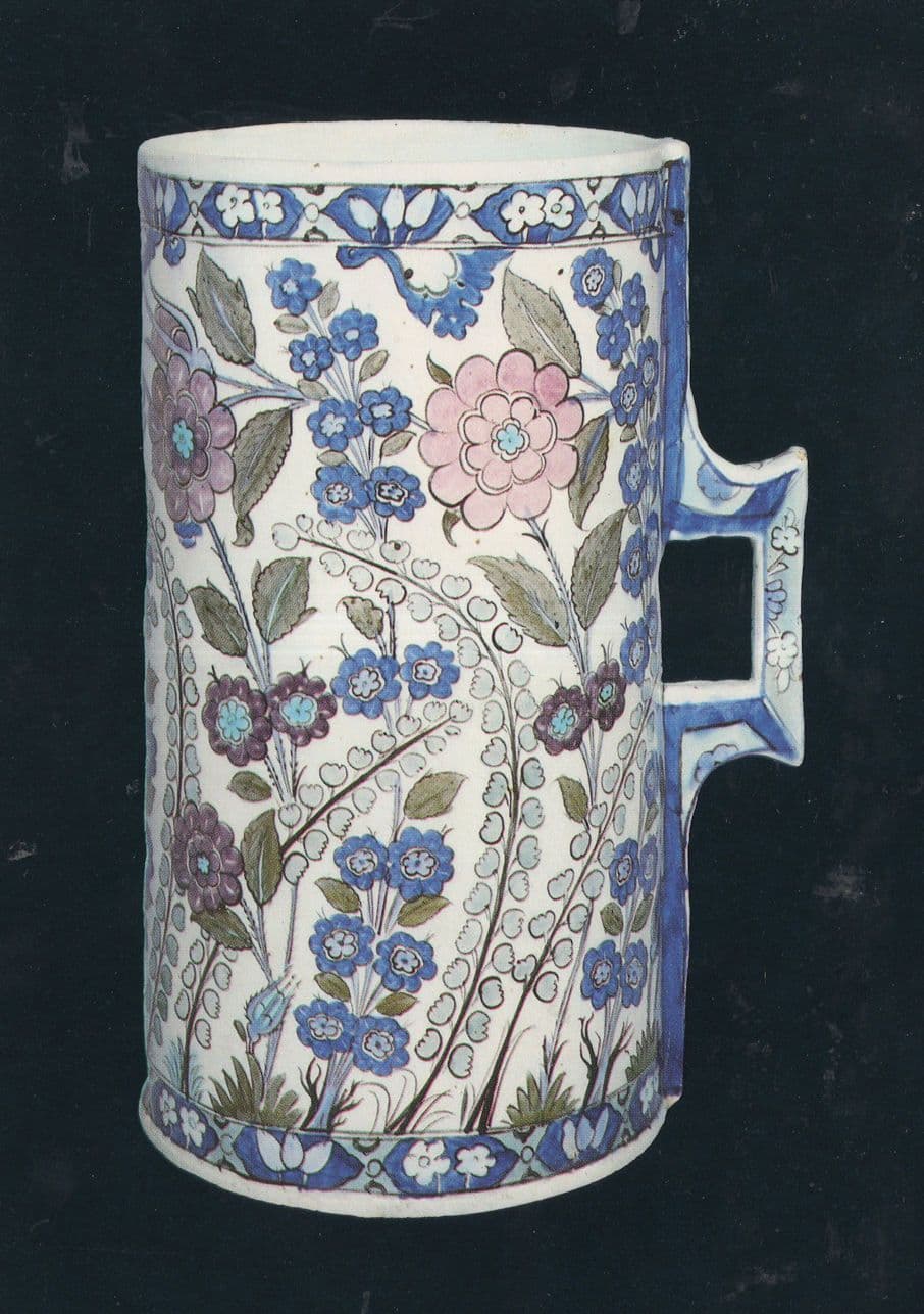 Turkish Antique 17th Century Cylindrical Mug Turkey Sculpture Postcard