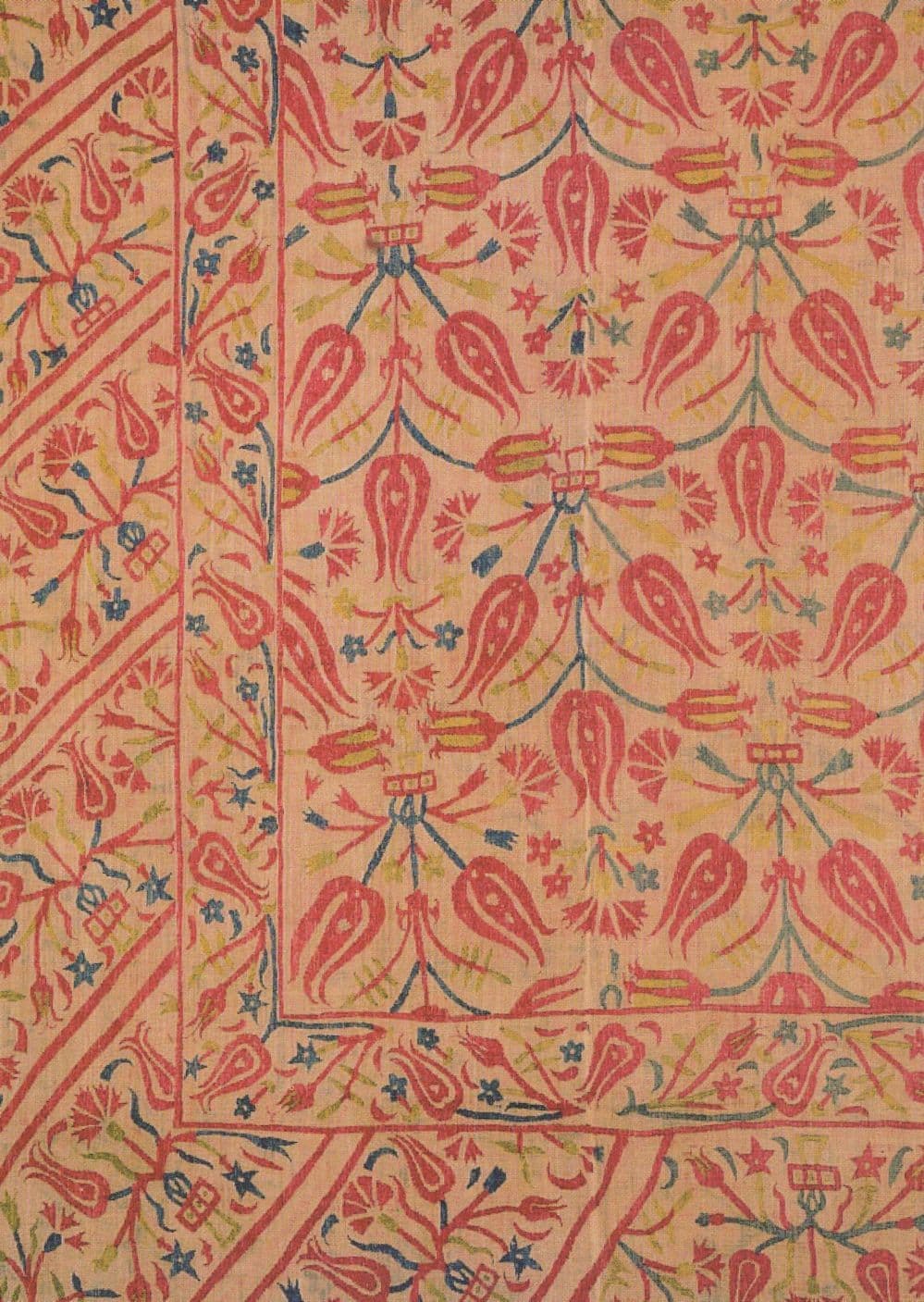 Turkish Embroidered Old Istanbul Bedsheet Postcard