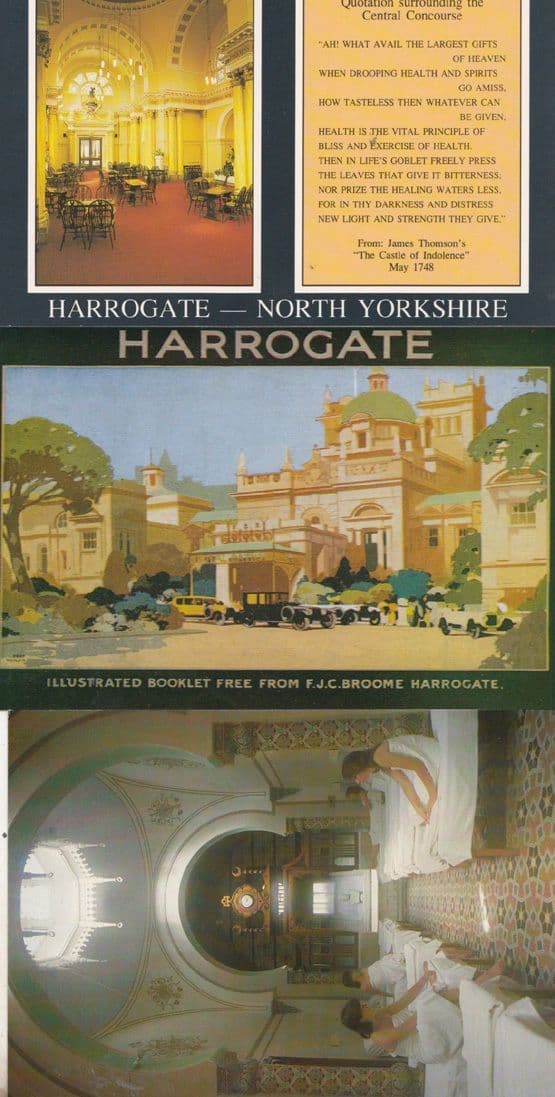 Turkish Royal Baths Harrogate Yorkshire 3x Postcard s
