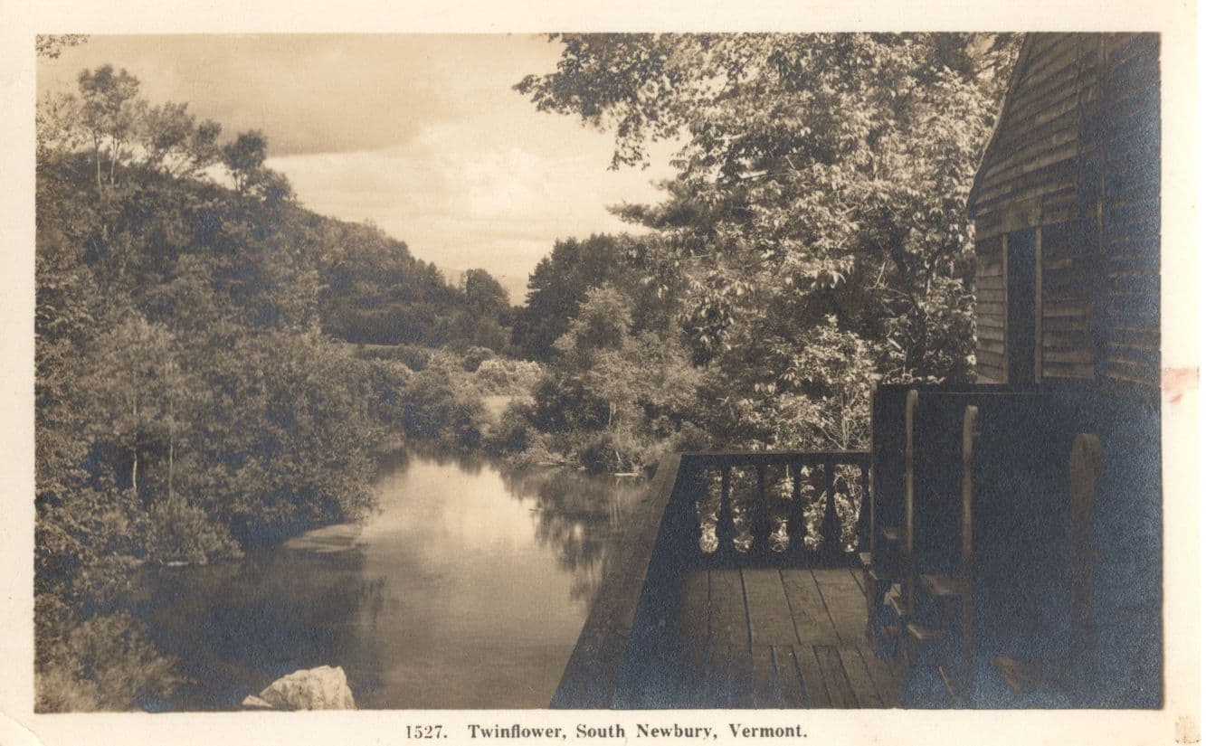 Twinflower South Newbury Vermont USA River Old Postcard