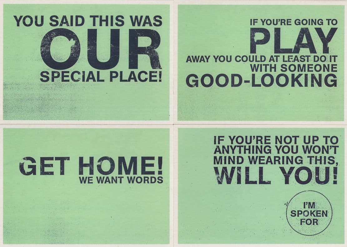 Two Timing Cheating Husband Wife Threatening 4x Advertising Postcard s