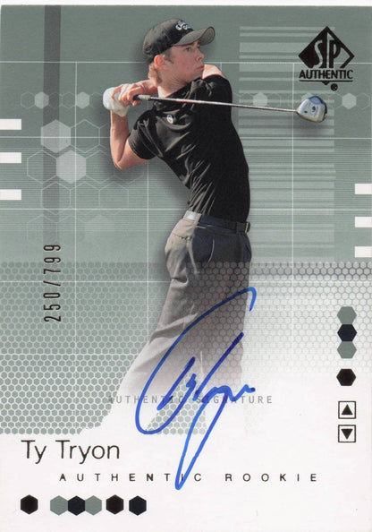 Ty Tryon Authentic Rookie 2002 Golf SP Hand Signed Autograph Card