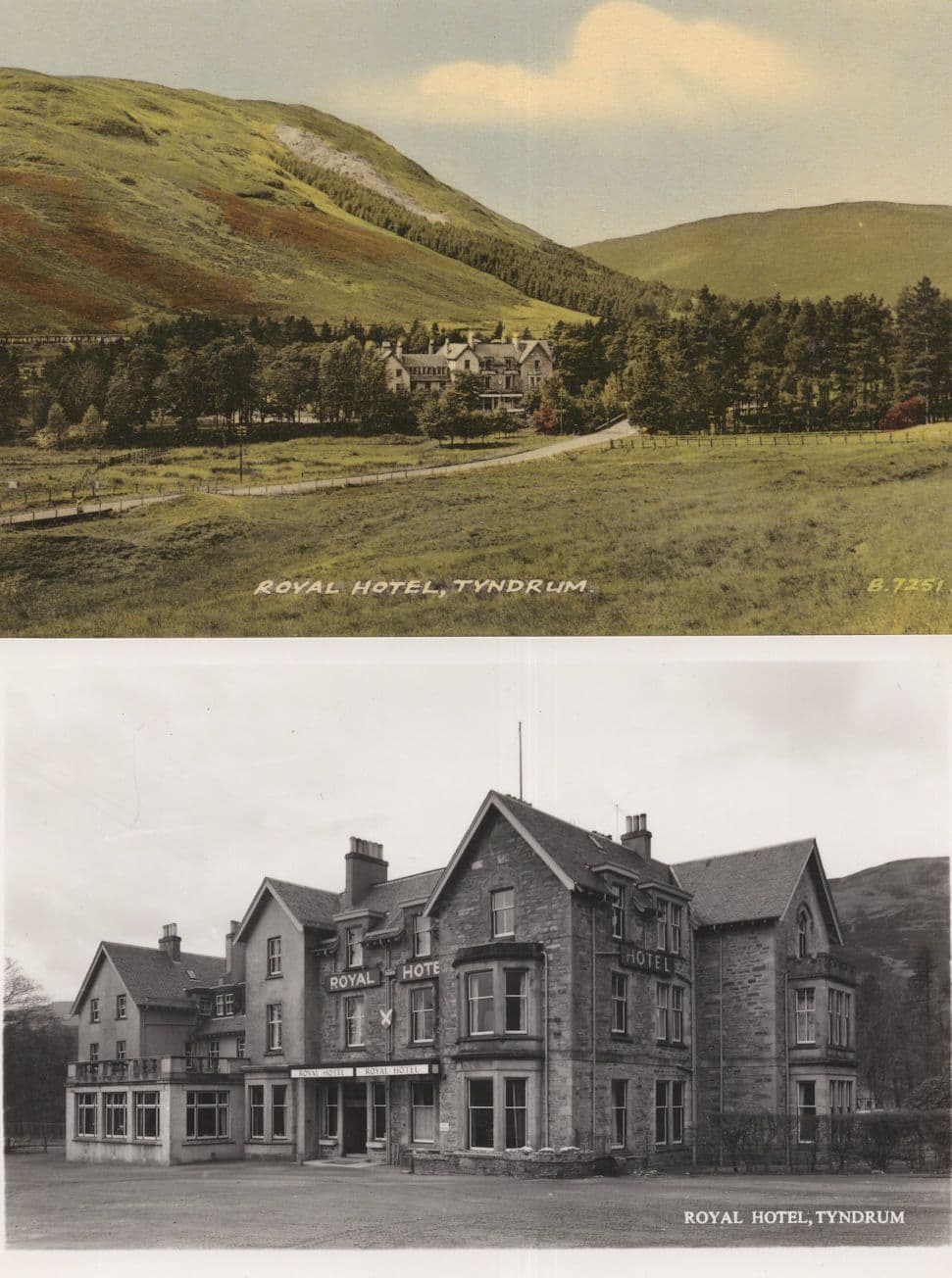 Tyndrum Royal Hotel Scotland 2x Vintage Postcard s