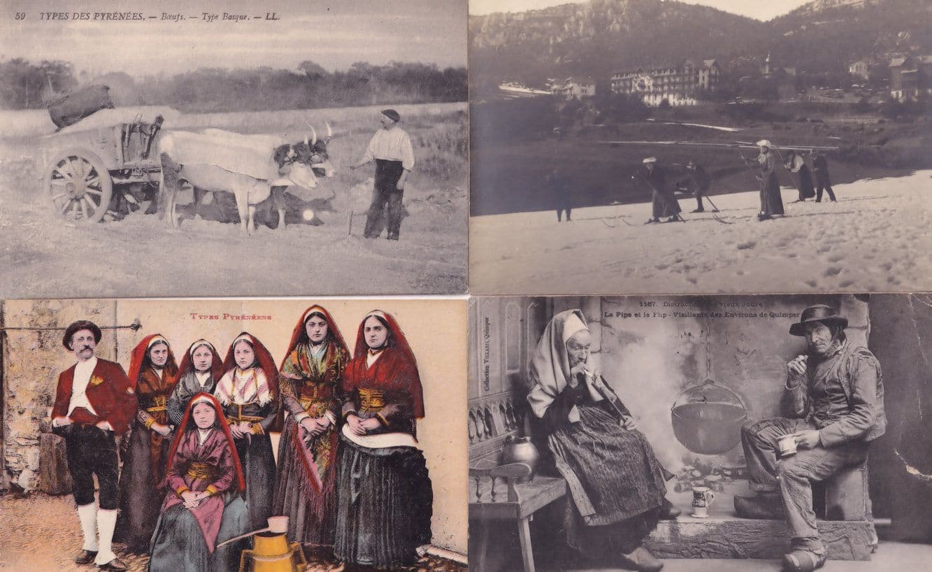 Types Pyrenees French Fashion Farming 4x Old Postcard s