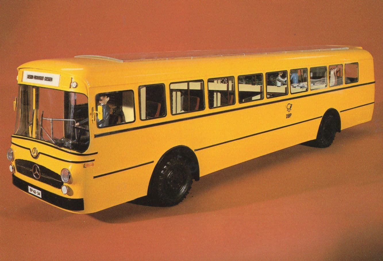 Uberlandpostwagen 1965 German Post Coach Transport Postcard