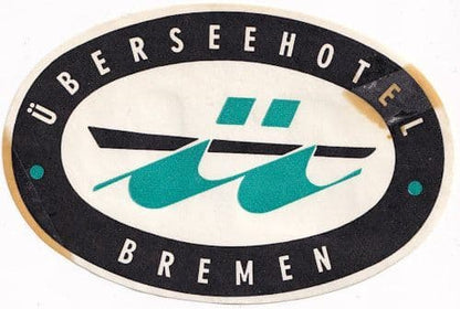 Uberseehotel Bremen Hotel Room Map Ticket Old German Ephemera